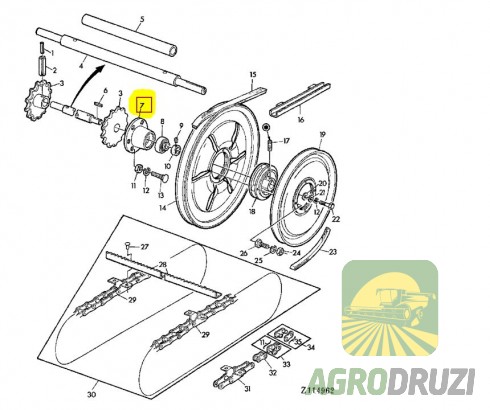 Ступиця похилої камери John Deere Z10682