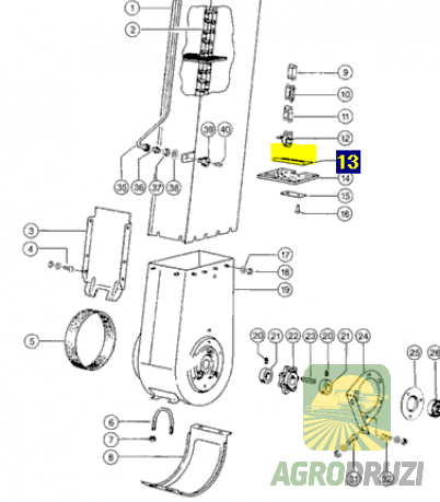 Підкладка пластинка скребка елеватора 30x110mm Claas 672631