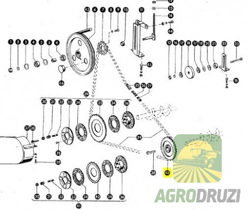 Зірочка приводу елеватора Z26 d=30mm CLAAS 619549