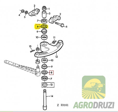Шайба підшипника косогону John Deere H33463