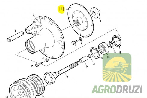 Диск перевантаження комбайну John Deere AZ22756