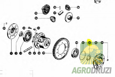 Сальник 35x62x12mm коробки передач Engitech Claas 235724