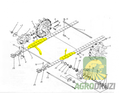 Стрічка головного нижнього транспортера Anna Z-644 (ціна за 1 шт.)