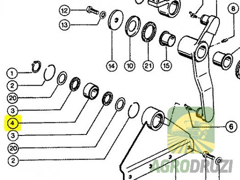 Шарнірний підшипник JHB (пластик) CLAAS 705057