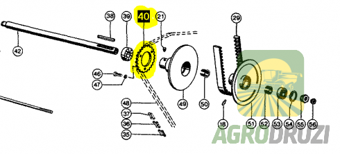 Зірочка Z24 (на 3 отвори) Claas 670203