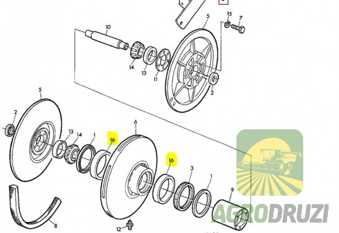 Втулка ходового варіатора 83x89x23.5mm  John Deere z36374