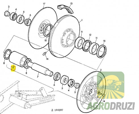 Ступиця втулка варіатора John Deere Z11035