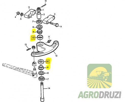 Підшипник косогону John Deere KOYO JD7257+JD8128