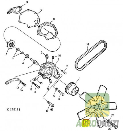 Вентилятор радіатора John Deere AR26382