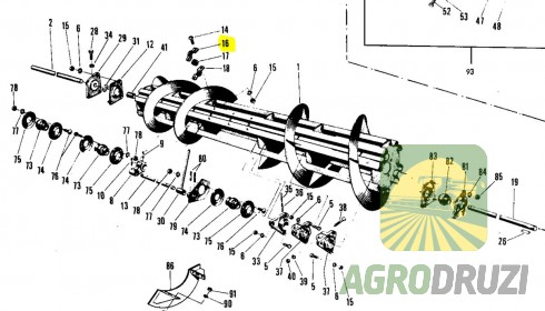 Обойма глазка шнека (зовнішня) 1724084M1