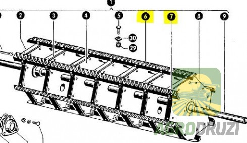 Бичі молотильного барабана (пара) Kan Metal  L=1240mm  Claas 176188
