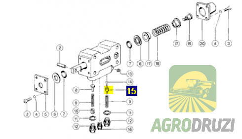 Клапан гідравлічного розподільника Claas Original 672584