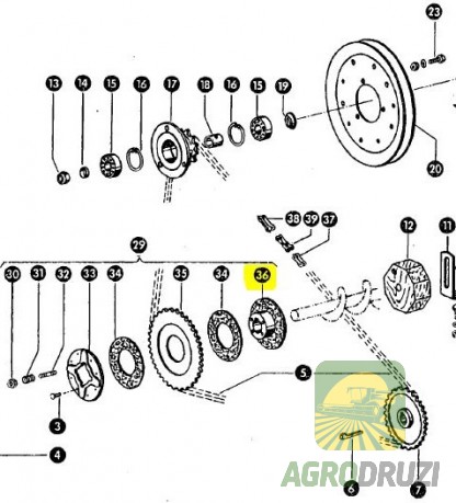 Корпус зчеплення муфти жатки d=30mm Claas 610464