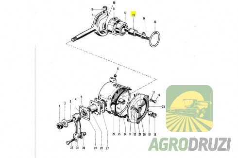 Вал редуктора жатки Massey Ferguson 239598M2