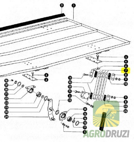 Планка задня грохота CLAAS 704140