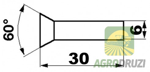 Заклепка з потаєм 6x30mm (500г) 237054