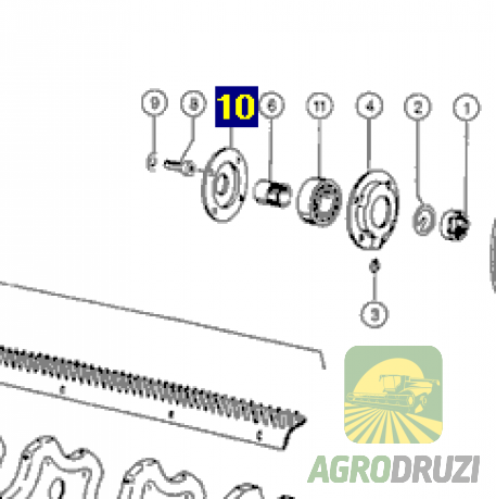 Корпус обойма підшипника молотарки Claas 673685