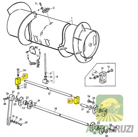 Кріплення труби шнека John Deere Z39484