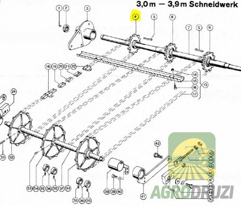 Зірочка похилої камери Z9 d=40mm 670489