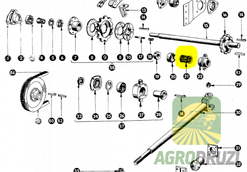 Підшипник роликовий 37.5x53.5x70mm Claas Original 631416