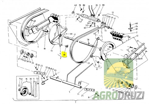 Втулка пластикова маховика і підбирача 1322-169-147 АНАЛОГ