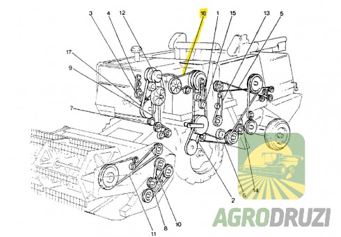Ремінь шлея багатоклинова головного приводу 113x2096mm (24 ручейки) Gates 0185316 MF 789930M1