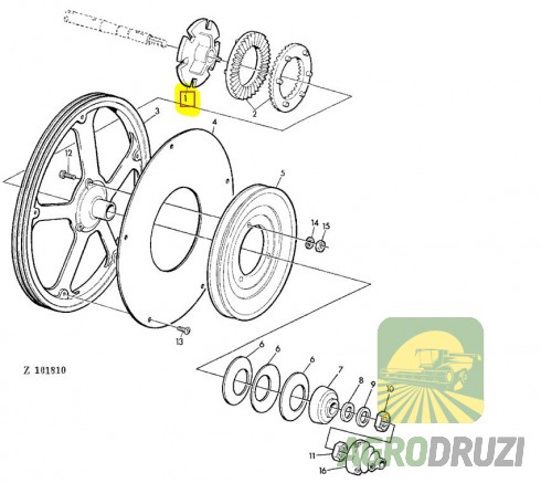 Муфта перевантаження жатки John Deere Z10889