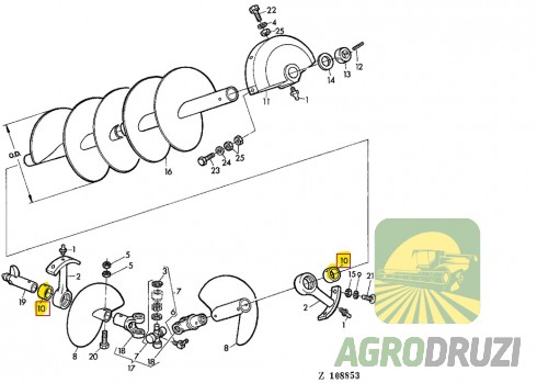 Втулка якоря вигрузки 50x58x38mm John Deere Z21088