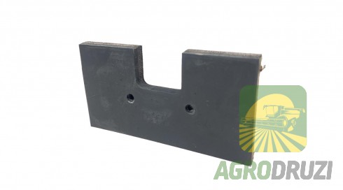 Лопатка гумова скребок елеватора 80x150mm (між центрами 54мм) John Deere Z38509