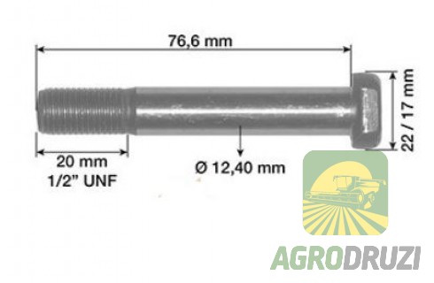 Болт шатуна+гайка двигуна Perkins 4.236, 6.354 (міцність 10.9) 4222485M1