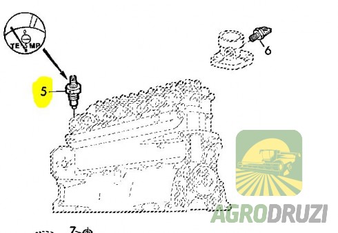 Датчик температури JOHN DEERE AL24527