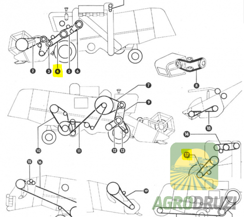 Ремінь косогона 22x2245La Gates Delta Classic CLAAS 756051