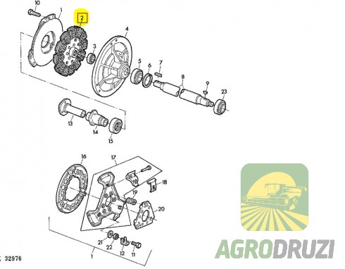 Диск зчеплення Tarmo John Deere AZ24248