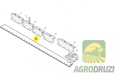 Планка брус коси John Deere H222644