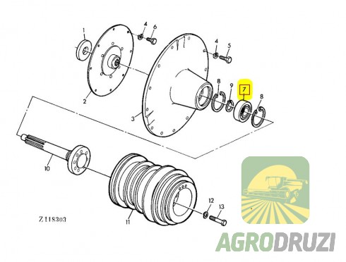 Підшипник 3308 JHB JOHN DEERE AP19769