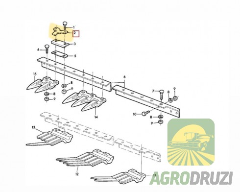 Прижим коси (AGV) John Deere Z32690