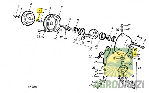 Сальник ущільнення редуктора жатки John Deere L1584C