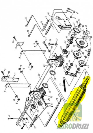 Вал (комплектний) на комбайн Bolko Z-643 5643/45-008