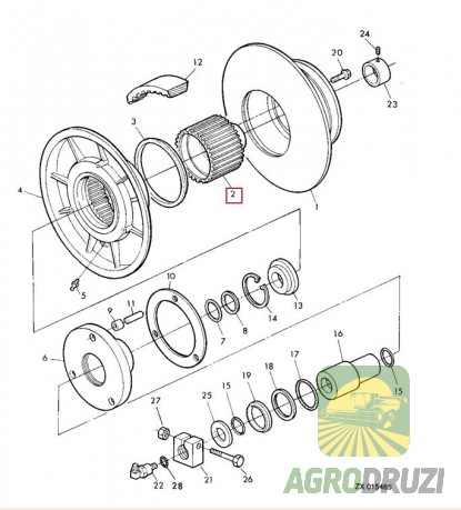 Шестерня  Z48 на 30 шліців John Deere Z12772